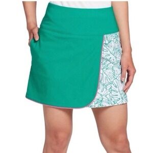 Lady Hagen‎ Tropic Palm Wrap Golf Skort Green NWT XXL Tummy Control Pickleball